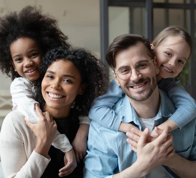 Family Portrait Mom Dad and Two Adults